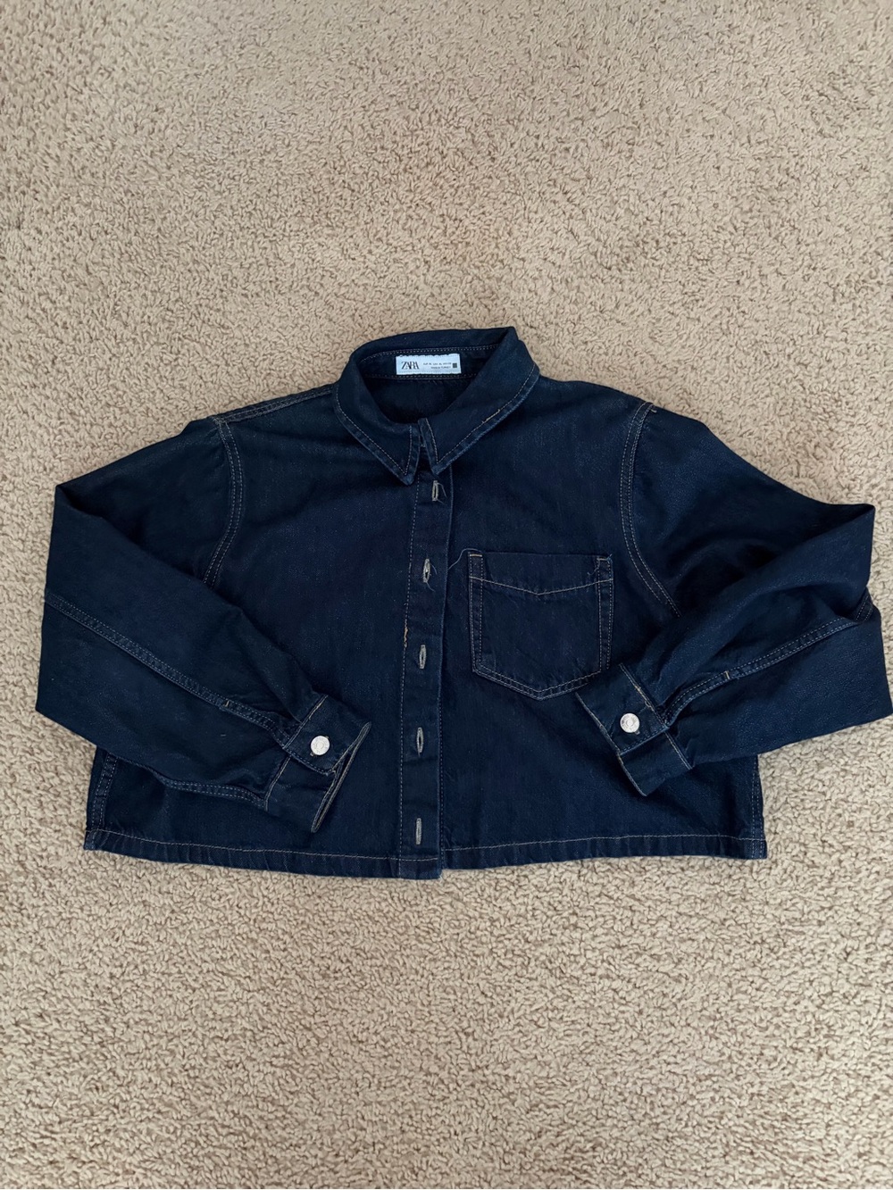 Zara - Rinse Denim Micro Jacket